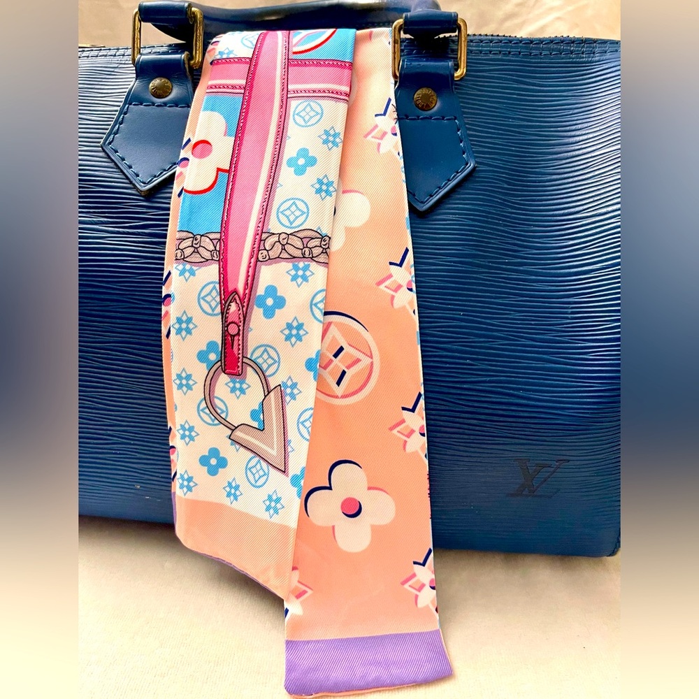 Vibrant Multicolor Twilly Wrap Bandeau Scarf